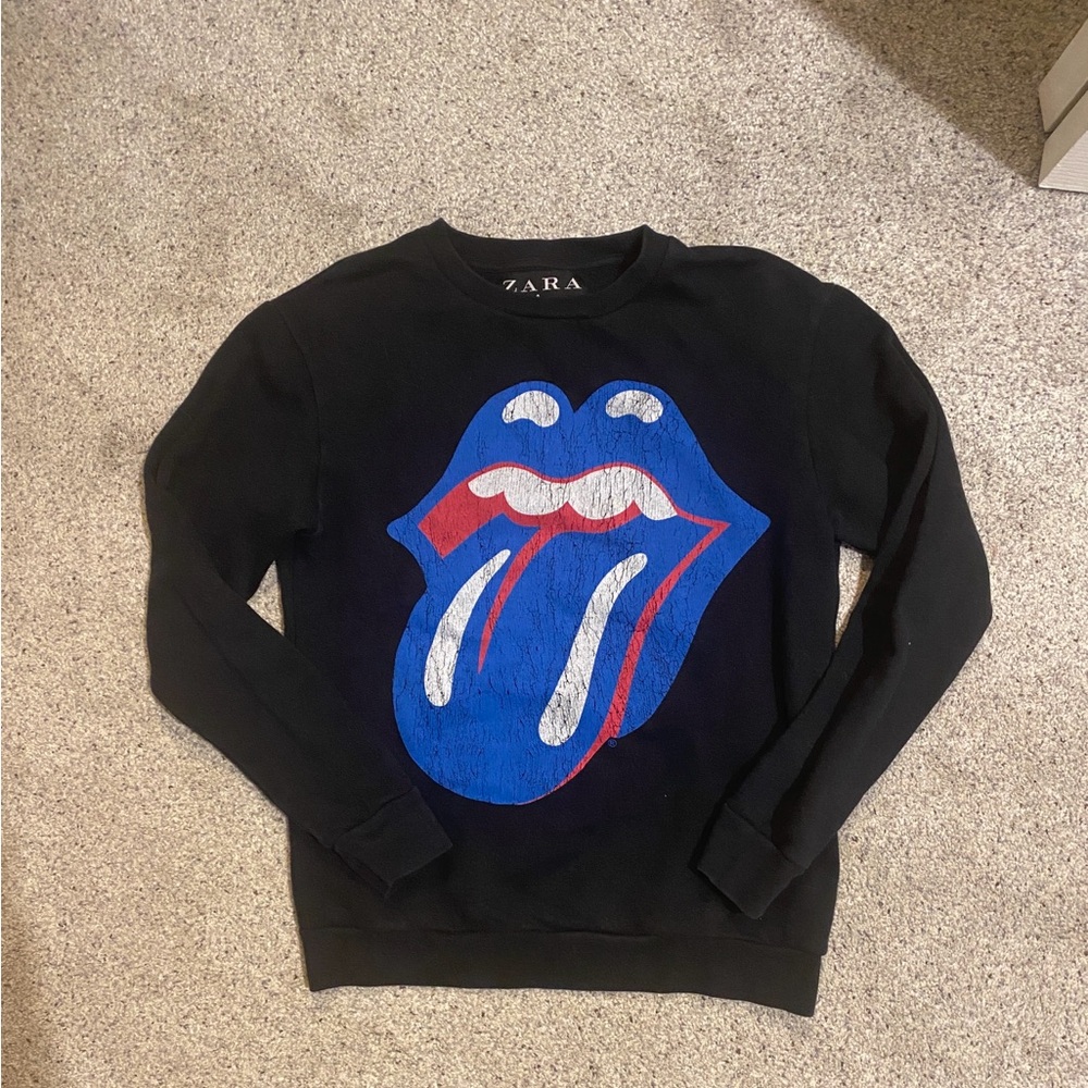 Zara Rolling Stones Crewneck Sweatshirt